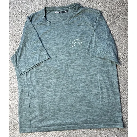 REI Co Op Shirt Mens Large Green Performance Stretch Outdoor Hiking Short Sleeve - Picture 2 of 7